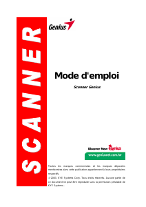 Mode d’emploi Genius ColorPage-Vivid 1200XE Scanner