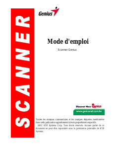 Mode d’emploi Genius HR6X Slim Scanner