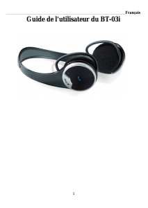 Mode d’emploi Genius BT-03I Headset