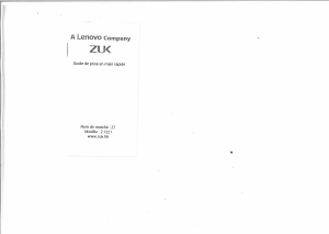 Mode d’emploi ZUK Z1221 Z1 Téléphone portable