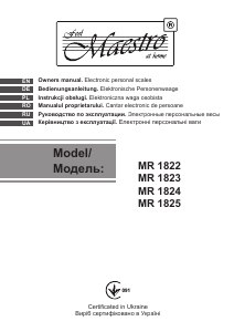 Manual Maestro MR1824 Scale