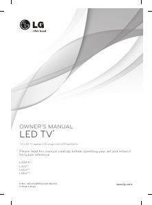 Handleiding LG 42LN543V LED televisie