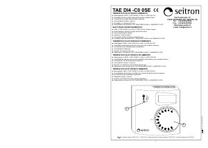 Manual Seitron TAEDI42C Termostato