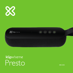 Manual de uso Klip Xtreme KBS-050 Presto Altavoz