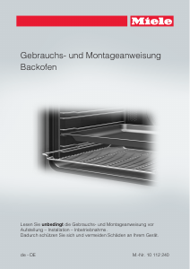 Bedienungsanleitung Miele H 6560 BP Backofen