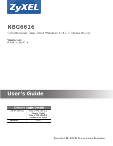 Handleiding ZyXEL NBG6616 Router