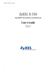 Handleiding ZyXEL X-550 Router