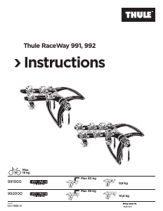 Manual de uso Thule RaceWay 992 Porta bicicleta
