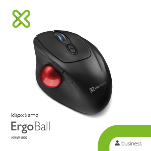 Manual de uso Klip Xtreme KMW-800 ErgoBall Ratón