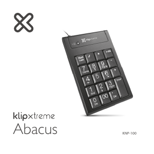 Manual Klip Xtreme KNP-100 Abacus Keyboard