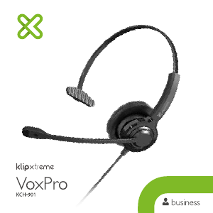 Bruksanvisning Klip Xtreme KCH-901 VoxPro Headset