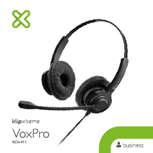 Bruksanvisning Klip Xtreme KCH-911 VoxPro Headset