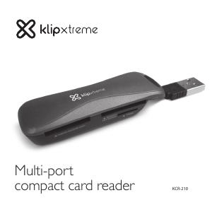 Manual de uso Klip Xtreme KCR-210 Lector de tarjetas
