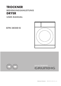Bedienungsanleitung Grundig GTN 38250 G Trockner