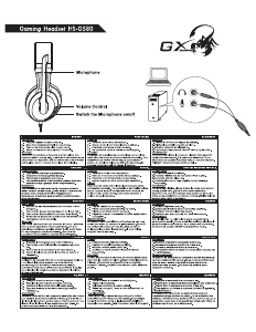 Instrukcja Genius HS-G580 Lychas Słuchawki z mikrofonem