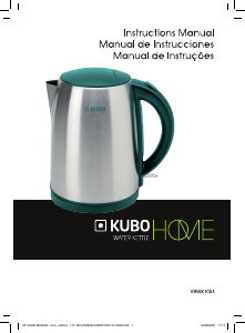 Bruksanvisning Kubo KBWK1053 Vattenkokare