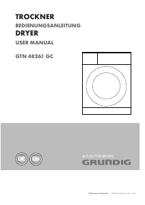 Bruksanvisning Grundig GTN 48261 GC Torktumlare
