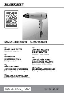 Manual SilverCrest SHTD 2200 E2 Hair Dryer
