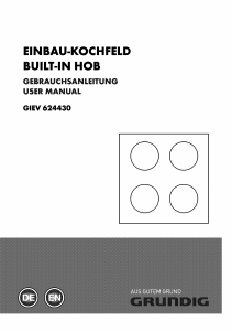Bedienungsanleitung Grundig GIEV 624430 X Kochfeld