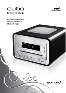 Bruksanvisning Sonoro Cubo1800 Klockradio