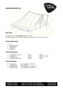 Handleiding Carl Denig Ster 220 Tent
