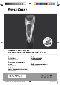 Manual SilverCrest SHBS 500 B1 Aparador de barba