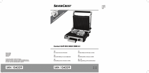 Manuál SilverCrest IAN 104359 Kontaktní gril