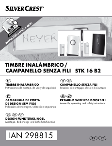 Manual SilverCrest IAN 298815 Campainha da porta