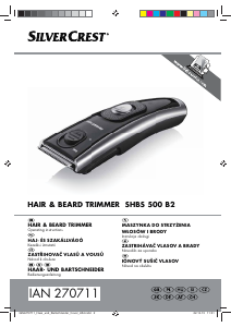 Manuál SilverCrest SHBS 500 B2 Zastřihávač vlasů
