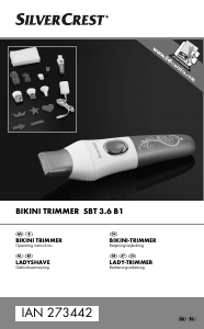 Bruksanvisning SilverCrest SBT 3.6 B1 Bikini trimmer