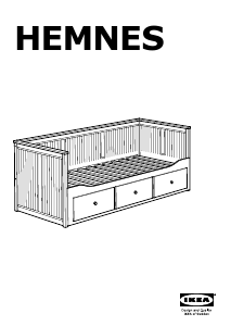 Priročnik IKEA HEMNES (3 drawers) Dnevna postelja