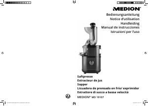 Manual de uso Medion MD 19107 Licuadora