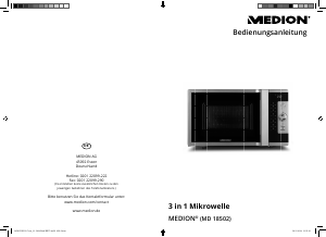 Bedienungsanleitung Medion MD 18502 Mikrowelle
