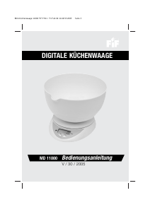 Bedienungsanleitung FiF MD 11000 Küchenwaage