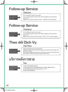 Bruksanvisning Toshiba VC-GC31CPT Dammsugare