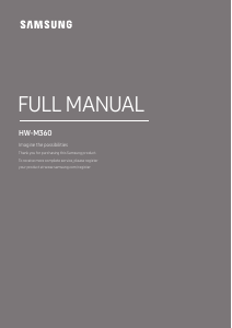 Manuale Samsung HW-M360 Altoparlante