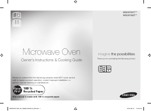 Bruksanvisning Samsung MS23F301TAK/EU Mikrovågsugn