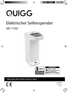 Bedienungsanleitung Quigg MD 17282 Flüssigseifenspender