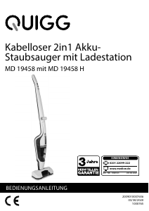 Bedienungsanleitung Quigg MD 19458 Staubsauger