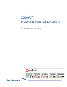 Mode d’emploi Plantronics CS540mc Headset