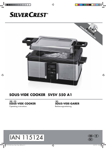 Manual SilverCrest SVSV 550 A1 Sous-vide Cooker