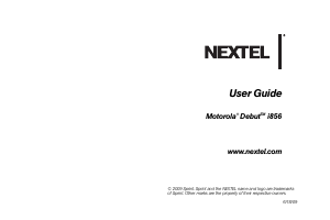 Manual Motorola Debut i856 (Nextel) Mobile Phone