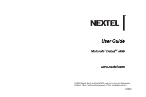 Bruksanvisning Motorola Debut i856 (Nextel) Mobiltelefon