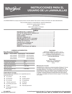 Manual de uso Whirlpool WDT975SAHZ Lavavajillas