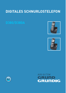 Bedienungsanleitung Grundig D380A Schnurlose telefon