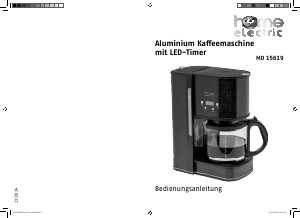 Bedienungsanleitung Home Electric MD 15619 Kaffeemaschine