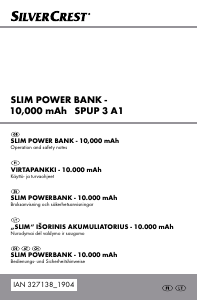 Vadovas SilverCrest SPUP 3 A1 Nešiojamasis įkroviklis