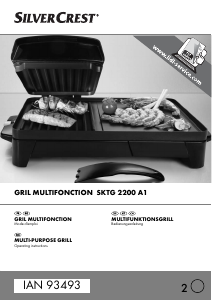 Manual SilverCrest STKG 2200 A1 Table Grill