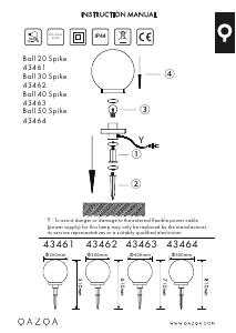 Bruksanvisning Qazqa 43462 Bol Lampe