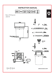 Bruksanvisning Qazqa 43618 Basic Square Lampa